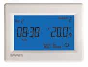 Large simple clear, backlit, LCD display. Offers simple to use 24 hour, 7 day, 6+1 day or 5+2 day programming options with six time / temperature settings per day.