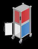 ISOBOX Mobile Basic - Food Transport Trolley, Low Double Max. capacity Ledge spacing 2 x 15 = 30 GN 1/1 containers 37.
