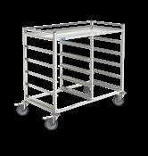 00 Basket Trolley - High Version Number of compartments Insert dimensions KTW 1/10 1 500 x 500 to 515 x 515  High design for empty and