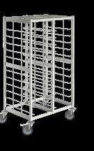 TAWEDEL Tray Clearing Trolleys, Double SPECIALIST IN KITCHEN LOGISTICS TAWEDEL Tray Clearing Trolley Double for GN/EN trays lengthways insertion Tray dimensions Max Number of