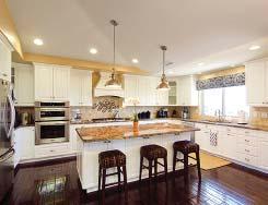 Traditional - Mixing and Matching Finishings - More Undefined and Loose - Chalkboard backsplash - Matte finishing on granite -