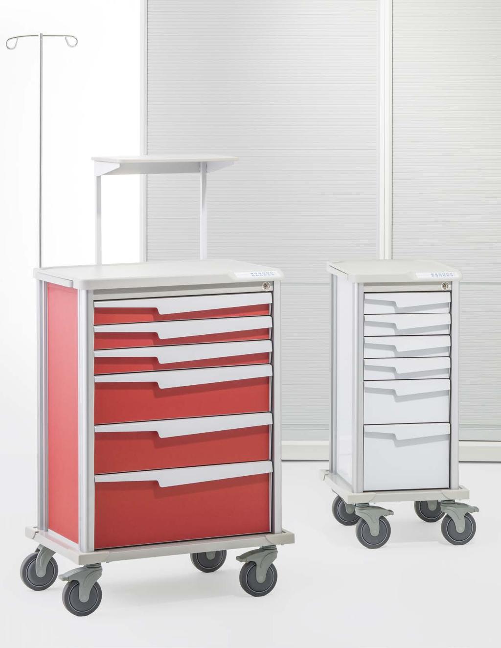2 Products shown, from left: Tempo 30 with 3 3, 2 6, and 1 9 drawer configuration; Tempo N27 with 4 3, 1 6,