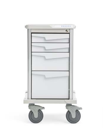 Tempo N21 Cart (STN21W4) Shown with 2 3", 1 6", and 1 9" drawer configuration 21"d x 17.75"w x 33"h Tempo N24 Cart (STN24W5) Shown with 3 3", 1 6", and 1 9" drawer configuration 21"d x 17.