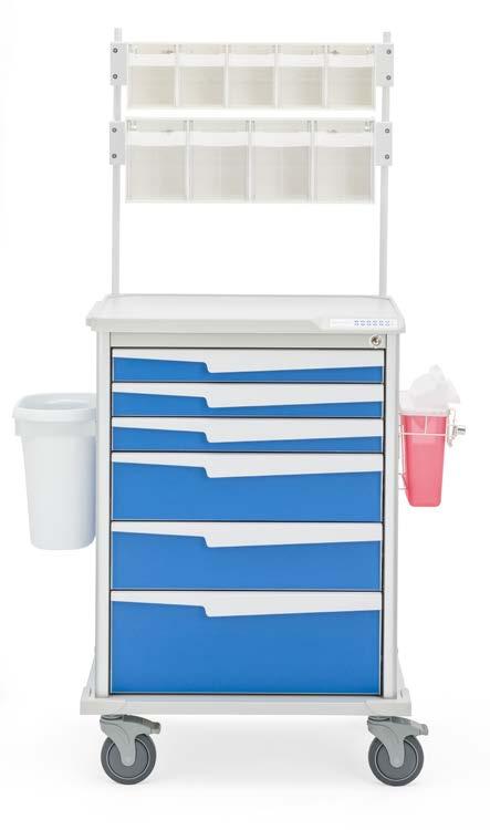 Tempo 27 Pediatric Cart (ST27PED) Includes 9 3 drawer configuration and seamless work surface Tempo 30 Crash Cart (ST30R6 with CVP) Includes 3 3", 2 6", and 1 9"