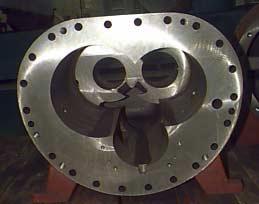 Fig.6 Photograph of the hobbing cutter and the rotor for the open type