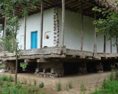 b) Roof: In vernacular houses of this region, usually daily activities such as resting and cooking occur in semiopen spaces which are naturally ventilated but for a better ventilation in these spaces