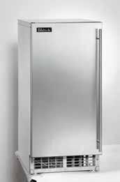 47 cm) Storage Capacity 22 lbs. of ice Voltage 115/60/1 Amps 3.4 Shipping Weight 115 lbs. Operation Limits/Plumbing Ambient Temp. Range: 45-100 F Water Temp.