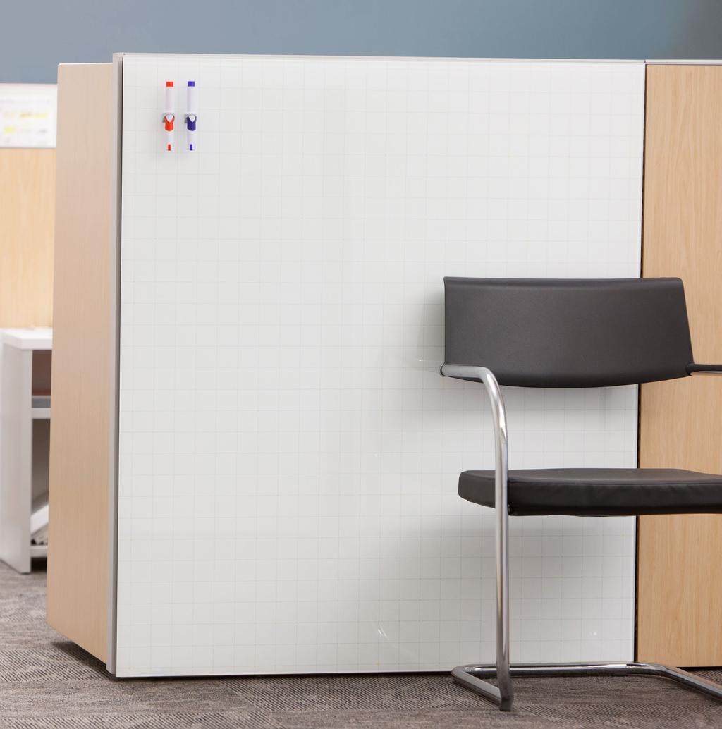 BEAUTIFUL & FUNCTIONAL The Clarus design team engineered Adapt to be the most minimal, turnkey solution for creating motivational work environments with stunning writable