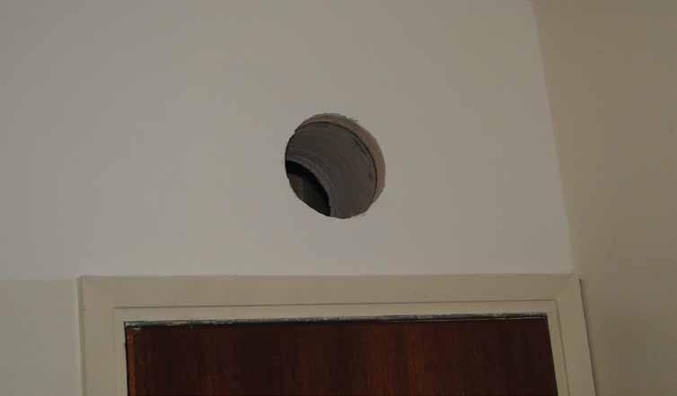 where provided, fire detectors, call points and sounders are still in place and have not been damaged, covered over or interfered with in anyway fire main outlets, where provided, are not damaged or