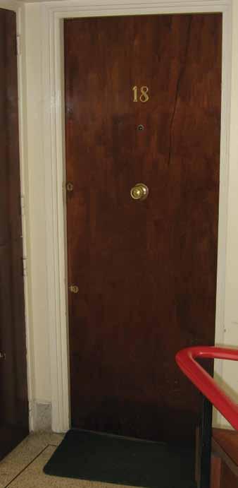 door would be fitted with an overhead self-closing device or a concealed closer in the door jamb.