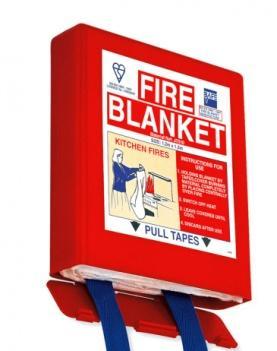 SUITABLY LOCATED FIRE BLANKET EACH SELF-CONTAINED HOUSE IN A