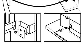 Raise vertically the two tabs in the metal base of the appliance. See figure 91. 3. Fit the two top hanging hooks using four 3 / 8 thread cutting screws.
