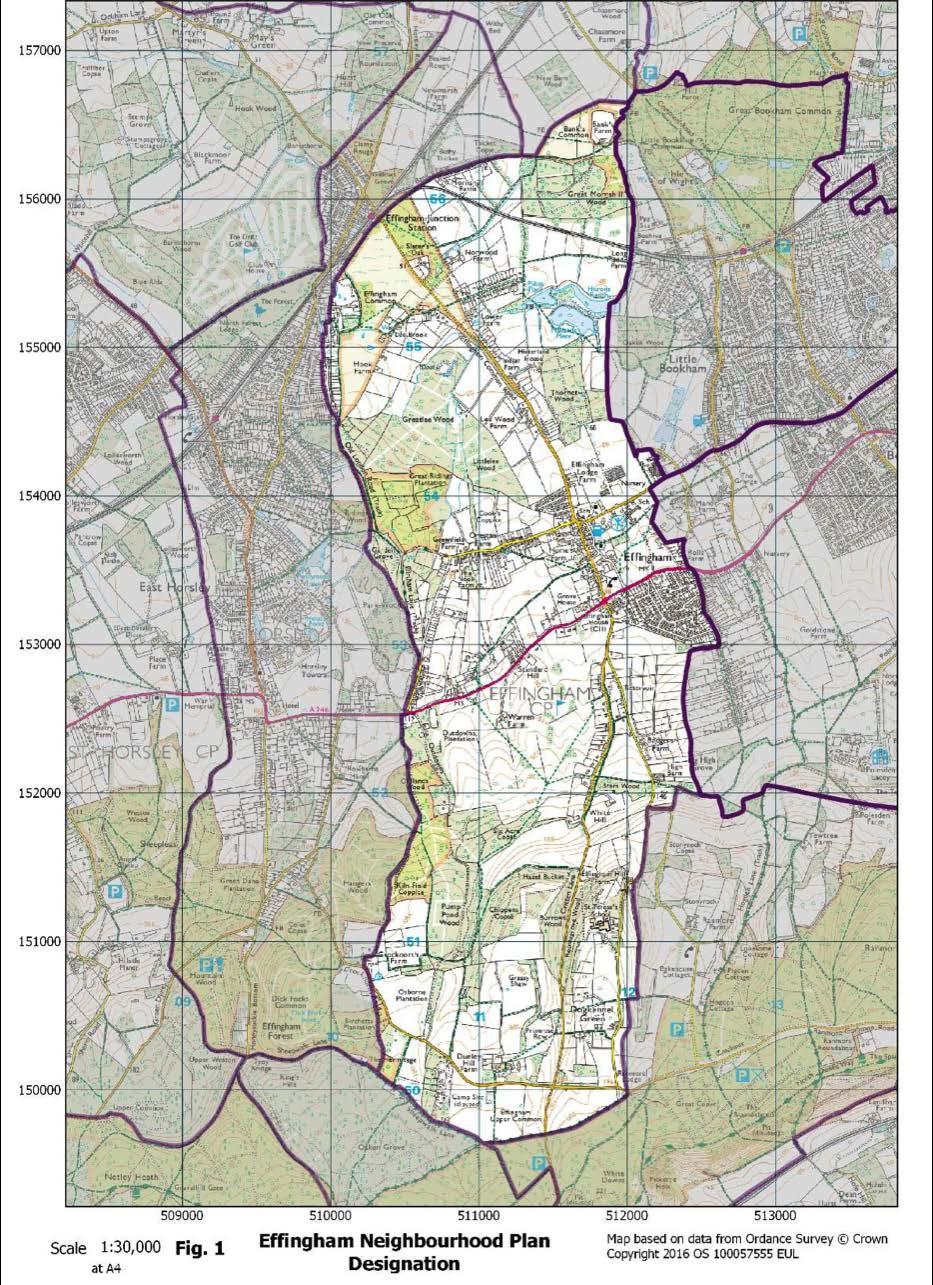 Effingham Neighbourhood Plan 2016: Basic Conditions Statement 3 Introduction: Designation of Neighbourhood Planning Area Effingham Parish Council submitted a formal application to be designated as an