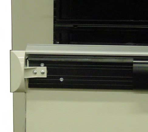 P/N 0463880_S 1-15 INSTALL SPLASHGUARD BRACKETS Position splashguard brackets against the merchandiser and level to the floor. Each bracket has a 1 1 /2 in.