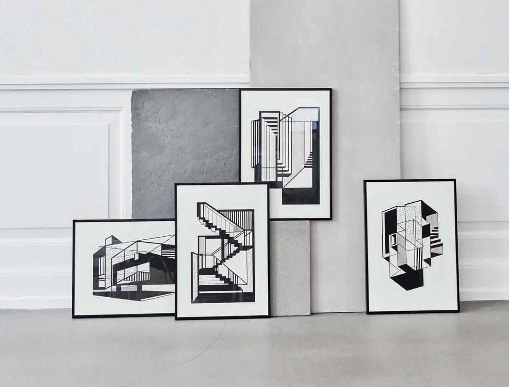 Stairs, Albers House, Perspective and Endeless are a limited edition illustrations inspired by the abstract universe