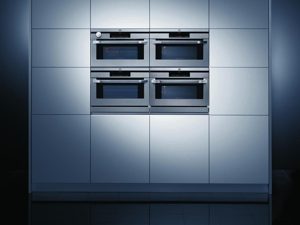 36 Compact range Compact combinations Products shown from left to right are: KB9800E-M, KB9810E-M and KB9820E-M Combine your choice of AEG-Electrolux compact ovens in a horizontal line to fit a 38cm