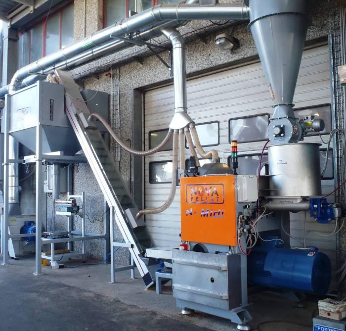In the following picture you can see N-MIDI pellet mill installed