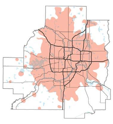 2010 Population: 2,850,000 By 2010, the region s freeway system had grown to around 1,500 lane miles. Recent investments in the transit system helped ridership grow to 91 million annually.