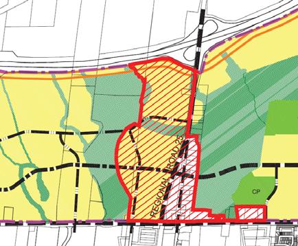 south of Dundas Street North Oakville West Secondary Plan Area A broad area, including the Palermo Village North Urban Core lands (OPA 306), is subject to appeals at the Local Planning Appeals