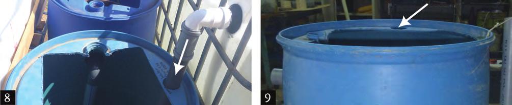 Make sure that the exit pipe reaches to 30cms above the bottom of the swirl filter container and