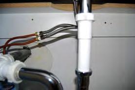 When the mounting plate is pushed against the bottom of the counter top, and the bolts are through the mounting plate bracket, screw the bolt nuts all the way until the faucet is secure and will not