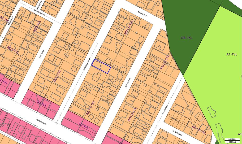 ZIMAS PUBLIC Generalized Zoning 11/05/2017 City of Los Angeles Department of City Planning Address: 1348 N SUTHERLAND ST Tract: GOLDEN WEST HEIGHTS Zoning: