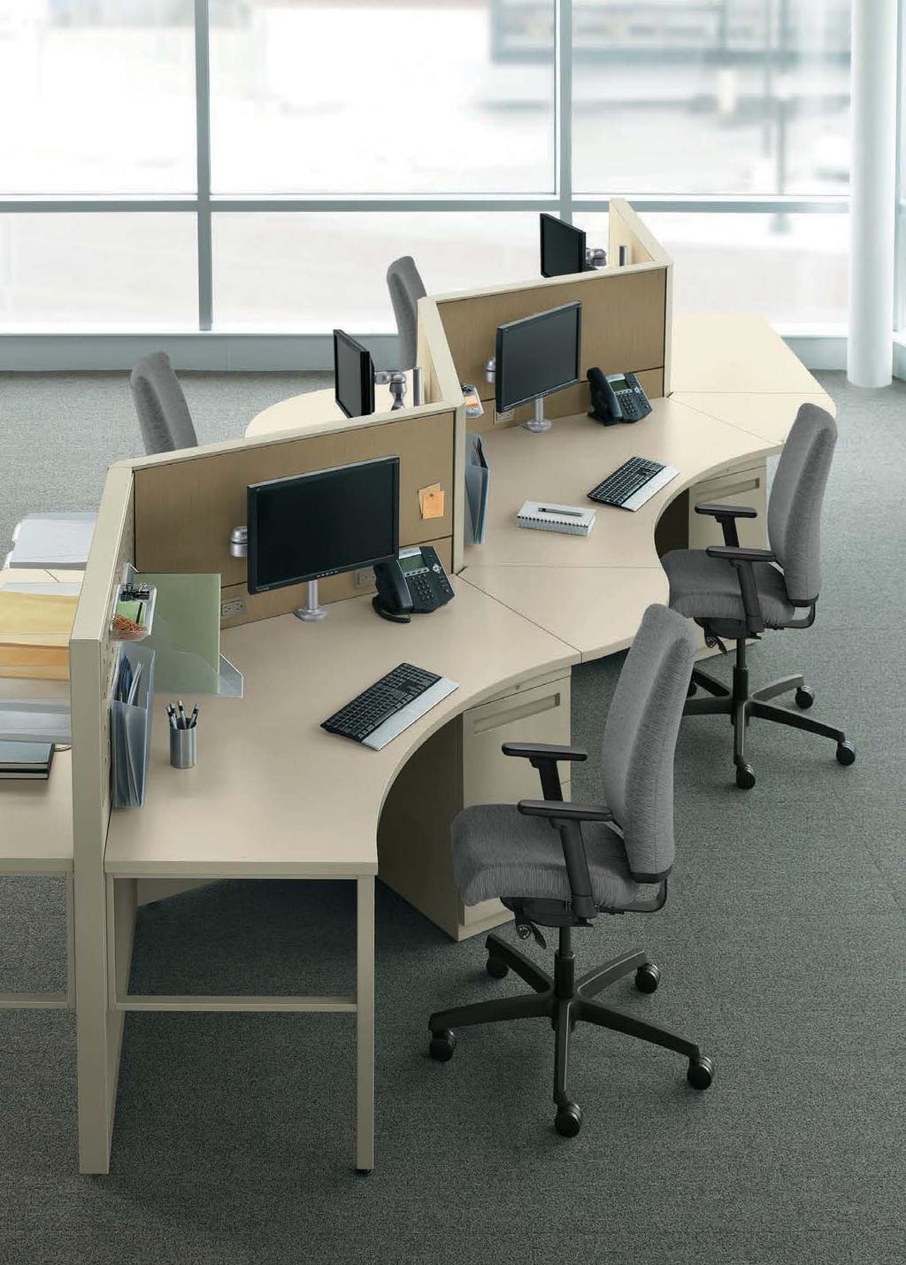 FOREVER FLEXIBLE Team spaces, call centers, reception areas, private offices, open environments Abound adapts to most any workplace need.