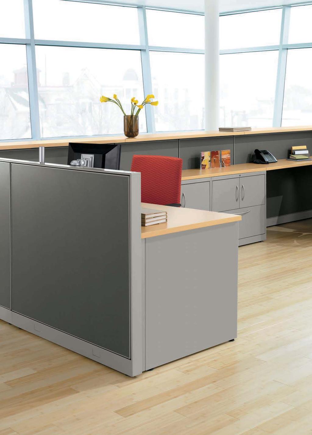 SOLID STRUCTURE The appearance of Abound workstations may catch the eye, but even more attractive is what lies beneath exacting construction and sturdy materials that ensure