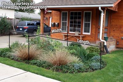 These gardens are located so they are in line with where the water drains from the downspout of the home, and where rain water drains from the property.