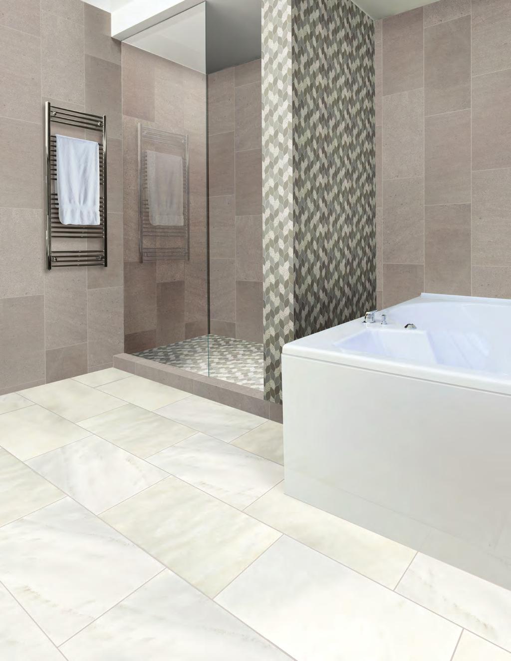 Indulge in the elegance of natural stone with Candora by American Olean.