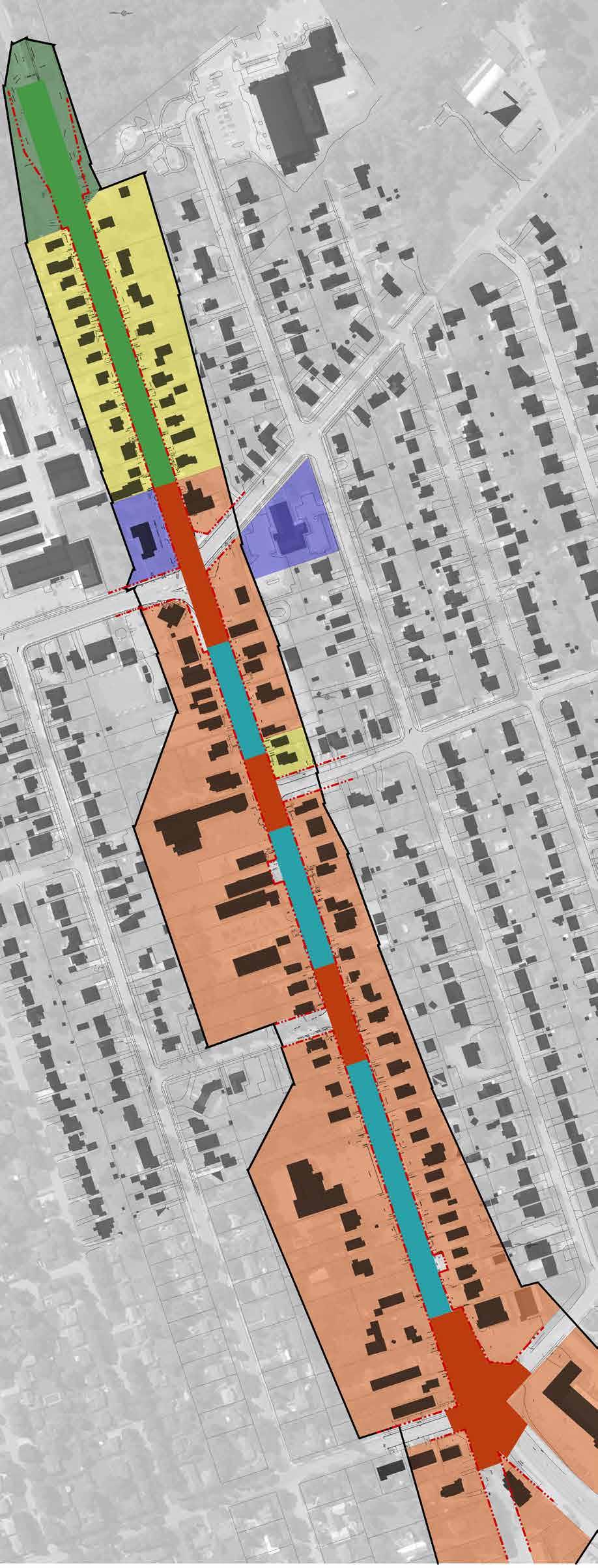 Design Approach Campbell Street Colonel Talbot Rd STREETSCAPE TYPOLOGY Main Street Midblock Treatment with Lay-by Parking Permanent Intersection Treatment Lower Density Midblock Treatment LAND USE