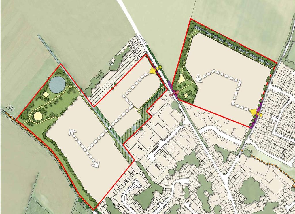 OUR PROPOSALS Astwick Road Seating/Provision for Young People Proposed Road Network Housing - Approx 65 Dwellings Proposed Indicative Drainage Solution Existing Trees and Hedgerows Proposed Vehicular