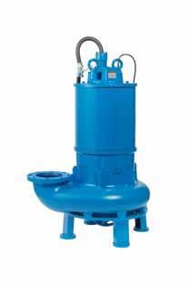 High volume drainage pump with internal 6-pole motor capable of discharging slurries laden with silt, earth, sand or other particulate The -6-series is a submersible three-phase high power and high