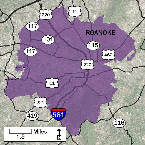 72 Urban Development Areas Roanoke City UDA Needs Profile The city of Roanoke designated its entire City limits as a UDA.