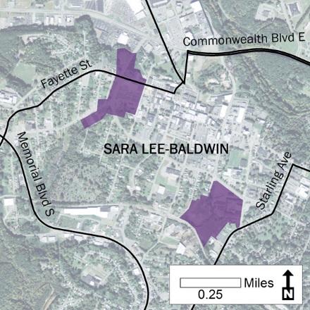 42 Urban Development Areas City of Martinsville UDA Needs Profile: All UDAs The City of Martinsville has designated two UDAs within their jurisdiction the Baldwin Block and the Sara Lee facility,