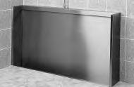 Standard length 1200mm 1500mm 1800mm 2100mm 2400mm Wall Hung Trough Urinal Product code 065 Non-standard lengths can be supplied.