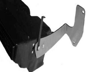 Attach the support bracket to the passenger side as well. Use only one bolt on the driver side bracket; use two on the passenger side.