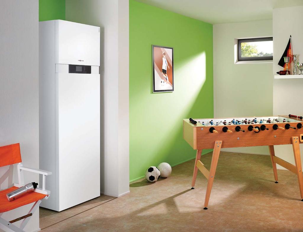 32/33 The compact heat pumps fully live up to their reputation: Their low space requirements and lack of service clearances to the side mean they fit easily into the tightest of recesses.