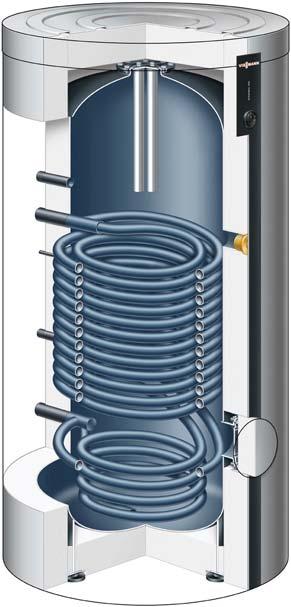 DHW convenience that's as individual as you are Some DHW cylinders are prepared for the connection of a solar thermal system or the installation of one or two additional booster heaters with up to 6