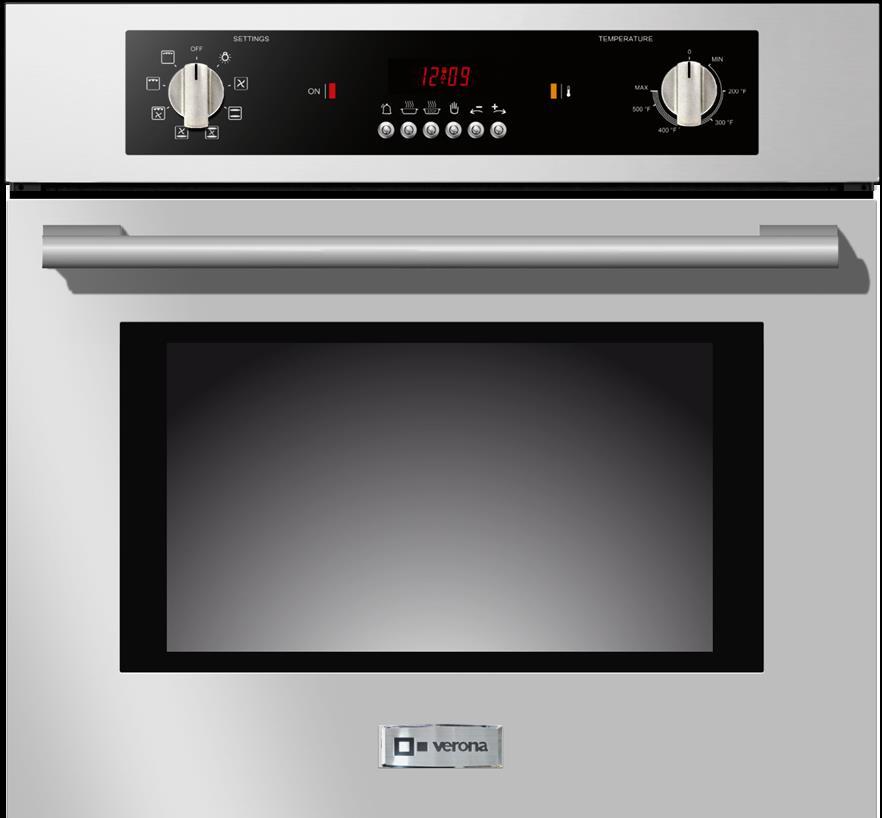 24 110 Volt Wall Oven Electronic Controls 8 Cooking Functions Convection Fan Knobs & Cool Door 3 Pane Heat Resistant Glass 1 Heavy Duty Rack - 4 Positions Accessories Available: