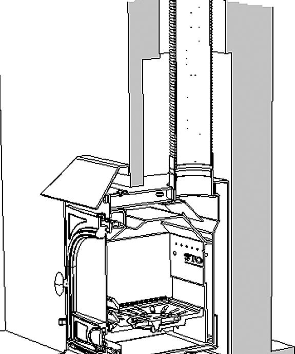 1 The appliance is fitted with baffles in the top of the firebox to maintain efficient combustion. 4.2 Allow the appliance to cool fully before removing baffle system.