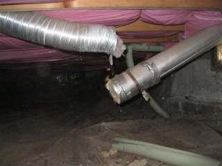 4 Item 1(Picture) (3) The dryer line, in the crawl space has become dis-attached. I recommend having this line repaired, and cleaned out. 9.