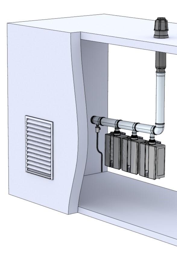 Combustion Air Requirements Vent termination per ANSI Z223.1/NFPA 54. For clearances not specified in ANSI Z223.