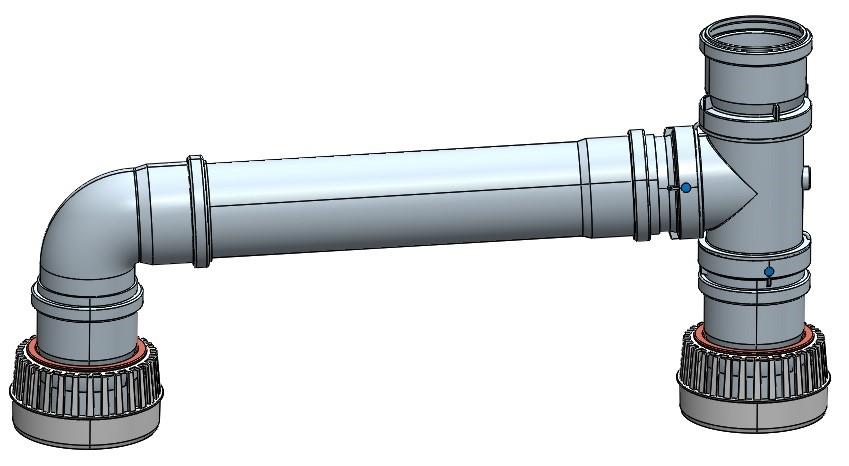 INLINE and CORNER (P/N: 790131) A Vent Tube A cut to length at the side indicated for