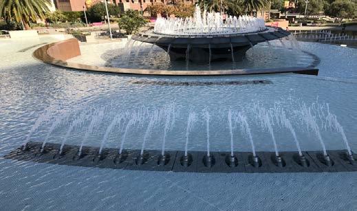 When designing plaza or any area, the flow and infrastructure is very important key tool to bring people into the site. Grand Park s historical fountain is good example how they organized the site.