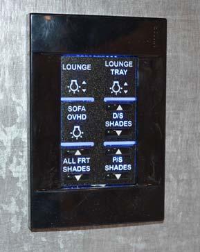 SECTION 9 FURNITURE AND SOFTGOODS Touch Tablet Switches (if equipped) Your coach may also feature a touch tablet that controls all shades from one convenient location.