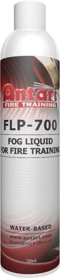Aerosols Only use Antari FLP-700 aerosol for the FT-50 Fire Training Fog Machine. The machine is tested and calibrated with this aerosol to get the best output performance.