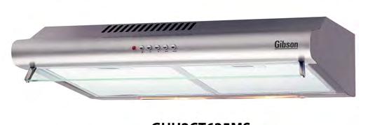 Undercabinet Cooker Hoods GHU2CT935MS 90cm Wide Stainless Steel 3-Speed Fan 2 Lights 320 m 3 /hr Air Flow 3 Washable Metal Cassette Filters Optional Charcoal Filter* Thermal Overload Cut-Off 2 Motors