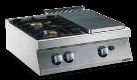 maximum operational flexibility Maximum temperature 440 C Each cooking zone is controlled through 2 temperature sensors, to optimize performances and consumption