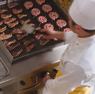 Grill HP PATENT PENDING This is a highly productive and energy saving grill thanks to the new radiant heating system, the large cooking surface with easily removable